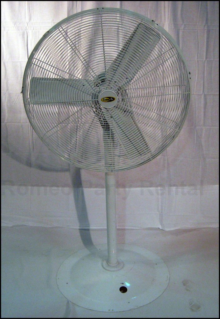 30" White Pedestal Fans